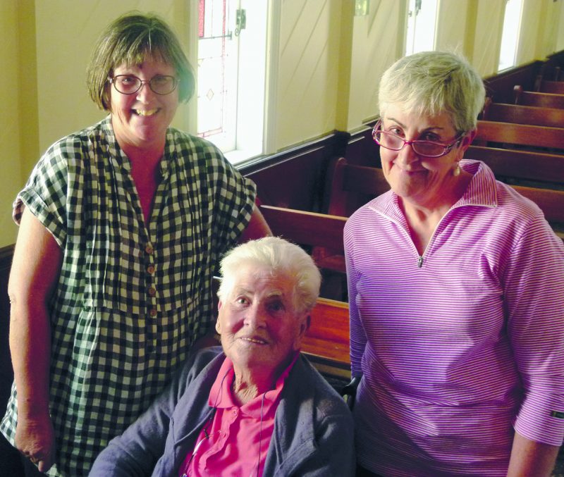 Marie McSweeney, centre, with her daughters Kathy Watson, left, and Ann Jarman.