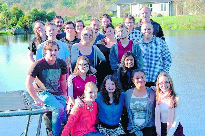 Young people who attended the Stayin' Alive Pro-Life internship programme at Kapiti. Organiser Brendan Malone is on the right of the middle row.