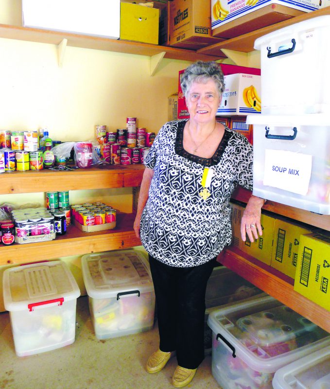 Janet McCaffery and her helpers will pack and deliver food parcels to 80 families this Christmas on behalf of the Society of St Vincent de Paul.
