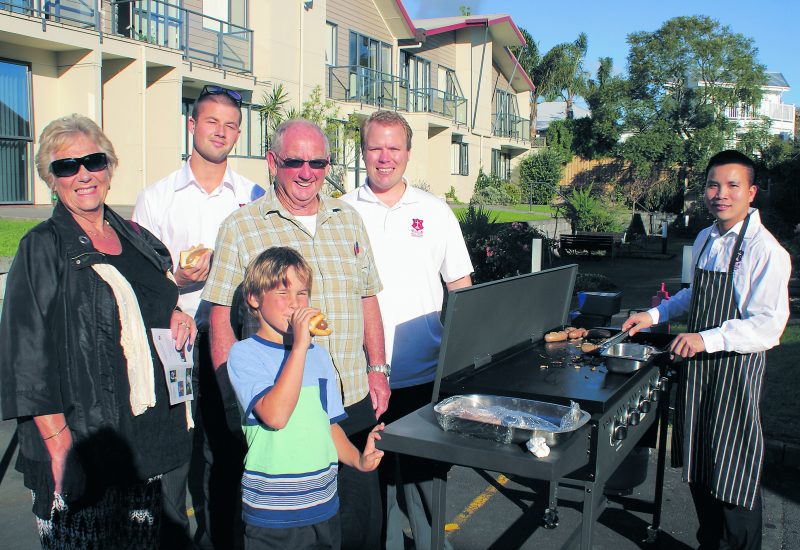 Enjoying the open day were (from left) Helen Horan, Glenn Brennan, Oliver Christensen (front), Alan Horan, Tony King-Archer and Huynh Tran.