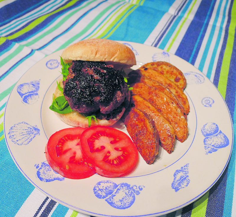 Homemade hamburgers and crunchy wedges are child’s play to make.