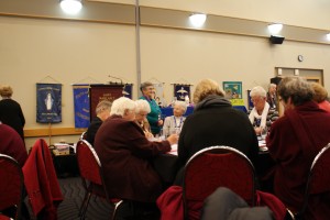 Sr John Bosco Kendall, RSJ (in green top) discusses the possibility of women deacons in CWL national conference.