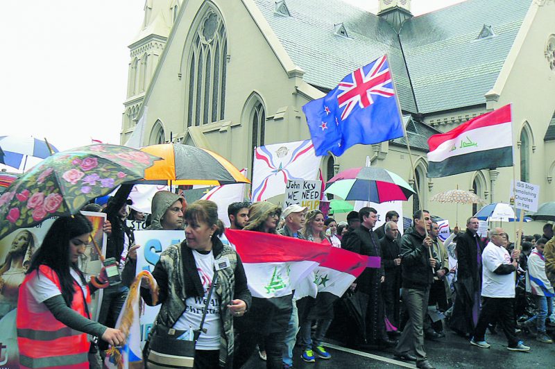 More than 1,000 people marched in support of persecuted Iraqi Christians.