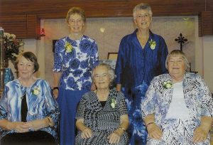 From left, Mercy Sisters celebrating their anniversaries: Srs Maureen O’Brien, Rita Marie Vessey, Anne Hurley, Margaret Ellen Dougherty and Frances Stewart.