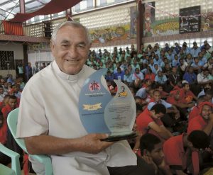 Fr Valeriano Barbero, SDB, is honoured by his community in Papua New Guinea.