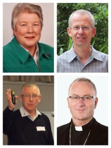 Top (left to right) Sharron Cole, Dr John Kleinsman Bottom (left to right) Cardinal John Dew, Bishop Charles Drennan