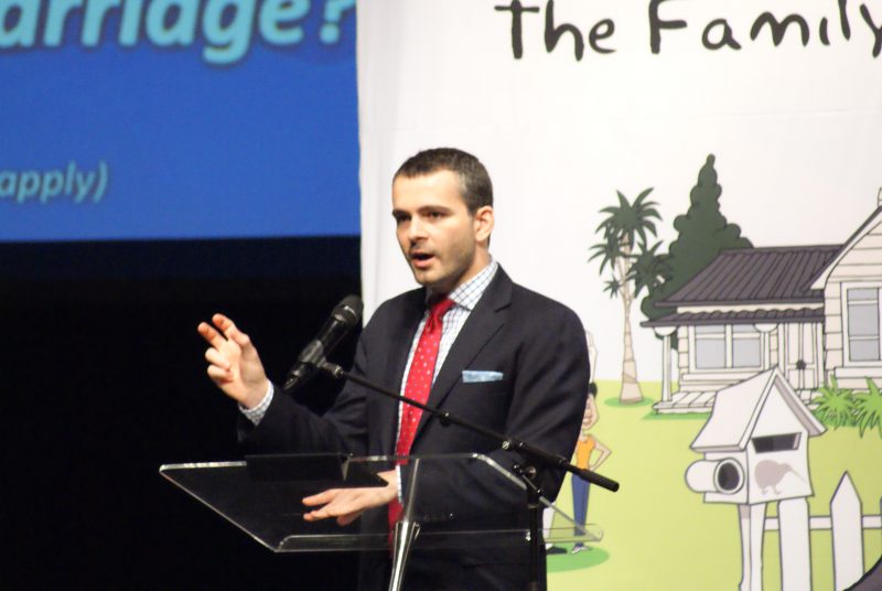 Ryan T. Anderson during his address at the Family First Forum in Auckland.