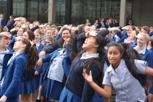 St Mary’s College students in Ponosonby launched “3 Hours for Syria” with a flashmob on September 23.