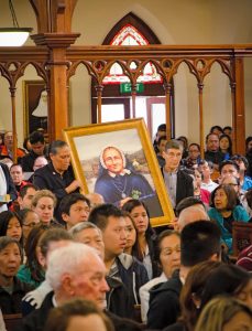 At the Mass at St Patrick's Cathedral, Auckland, blessing of the portrait of Mother Suzanne Aubert