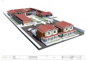 Buildings on the left and at the front are to be added in the St John Vianney House extension project.