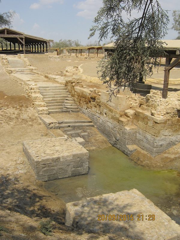 The site on the River Jordan where Jesus was believed to have been baptised. 