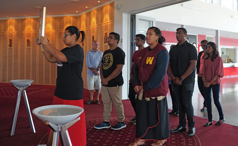 Participants in the Walk Though the Mass event at Christ the King Church, Owairaka, Auckland.