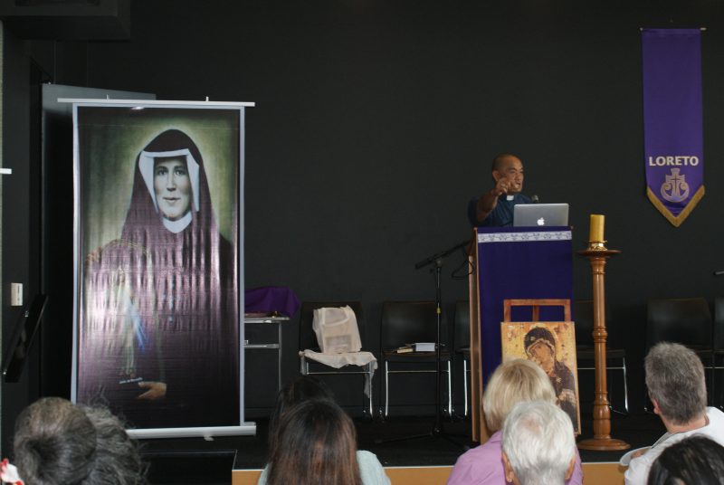 Archbishop Peter Loy Chong addresses his audience at the Divine Mercy of Oceania Congress on February 28.
