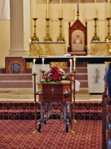 Wellington man James Lewis Grant was farewelled at Sacred Heart Cathedral on March 13. (Photo by Ruth Doherty) 