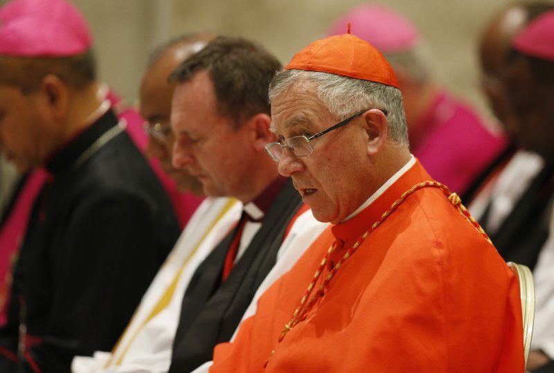 Cardinal John Dew of Wellington, New Zealand, attends a vespers service presided at by Pope Francis and Anglican Archbishop Justin Welby of Canterbury, England, spiritual leader of the Anglican Communion, at the Church of St. Gregory in Rome Oct. 5. (CNS photo/Paul Haring) See POPE-ANGLICAN-PRAYER Oct. 5, 2016.