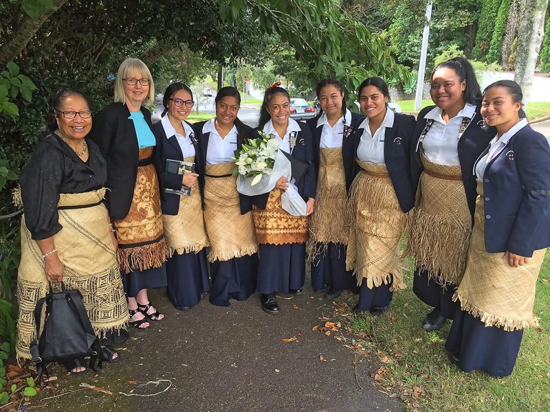The St Mary’s College visitors to Princess Pilolevu Tuita. 