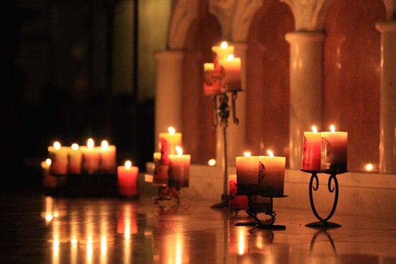 candles burning