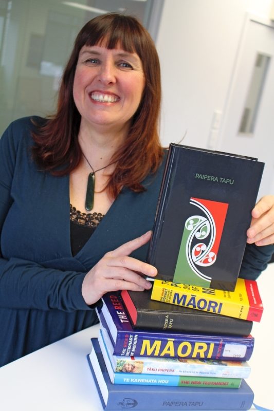 The Bible Society’s Brenda Crooks with some of the resources she uses in her work.