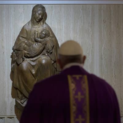 Pope entrusts world threatened by coronavirus pandemic to Mary