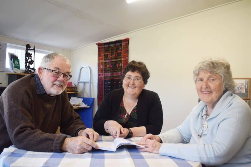 From left: Kevin McBride, Sr Bridget Crisp RSM and Judith Crimmins.
