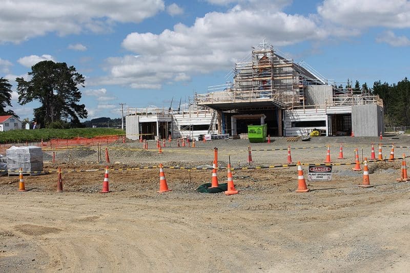 The church under construction as seen on October 18.
