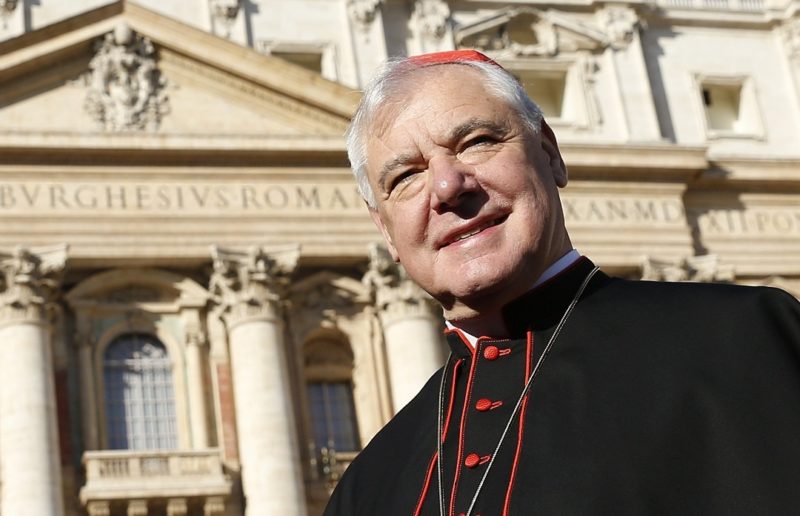 Cardinal Gerhard Muller, prefect of the Congregation for the Doctrine of the Faith, is pictured before Pope Francis' general audience in St. Peter's Square at the Vatican in this Nov. 19, 2014, file photo. Cardinal Muller said in an interview published Jan. 10 that the constant comparison and false reports of division between Pope Francis and retired Pope Benedict XVI by both secular and church media outlets threaten the dignity of the papacy and the faith of many. (CNS photo/Paul Haring)