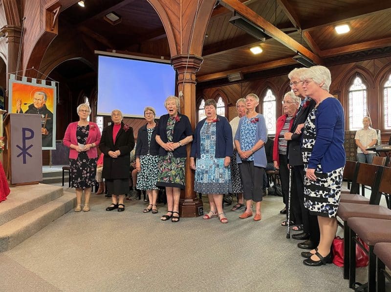 Sisters of Mercy, who spent time in Marlborough, sing at the farewell Mass in Blenheim.