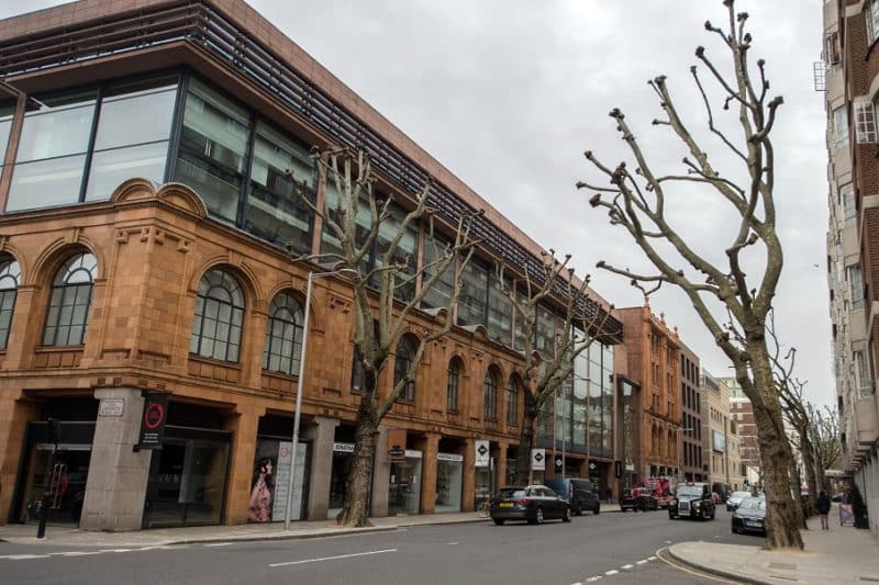 The Vatican in 2018 bought this building at 60 Sloane Avenue in the Chelsea neighborhood in London as an investment after first owning a partial stake in the property. The acquisition of the building has devolved into multidimensional scandal. In the latest development, Italian authorities issued an arrest warrant for Gianluigi Torzi, an Italian broker who served as the middleman in the Vatican's purchase of the property. The building is pictured in 2012. (CNS photo/courtesy Marcin Mazur)