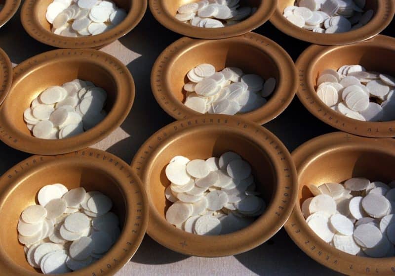Communion hosts are seen in this undated photo (CNS file photo)