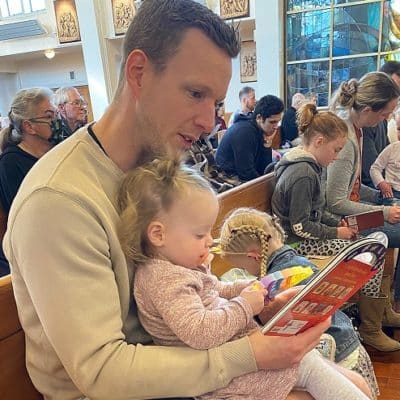 Mass bags for little parishioners at Christchurch pro-cathedral