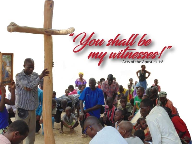 group with a cross