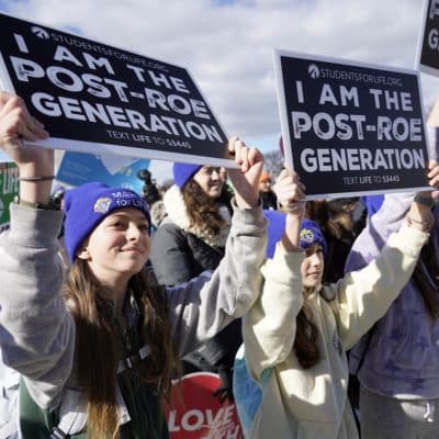 ‘We are not yet done’: March for Life holds first national event after overturn of Roe v Wade
